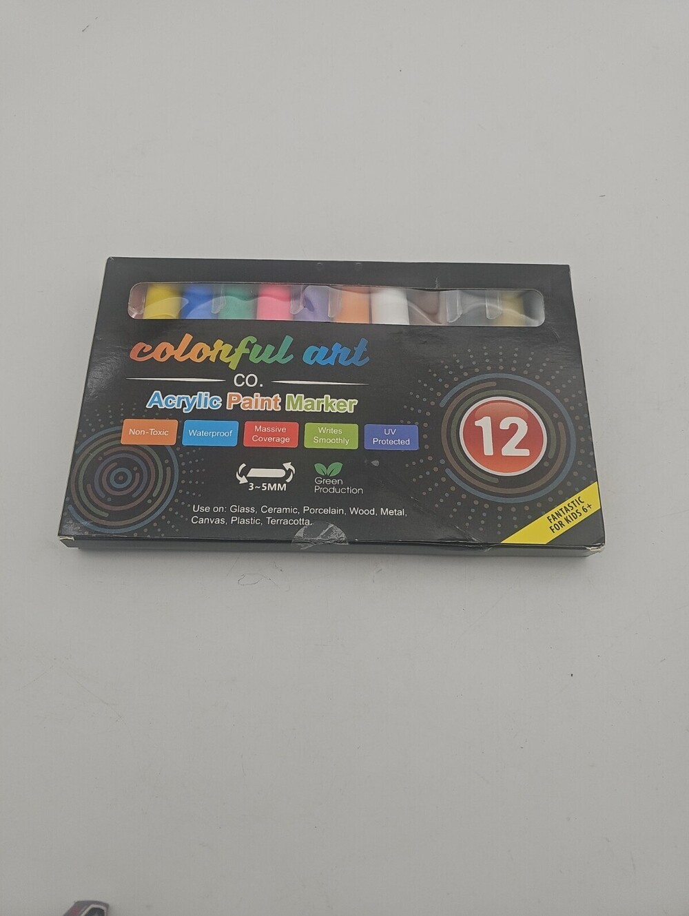 Colorful Art Co. Acrylic Paint Pens – 12 Pack of Permanent, Waterproof Paint Mar